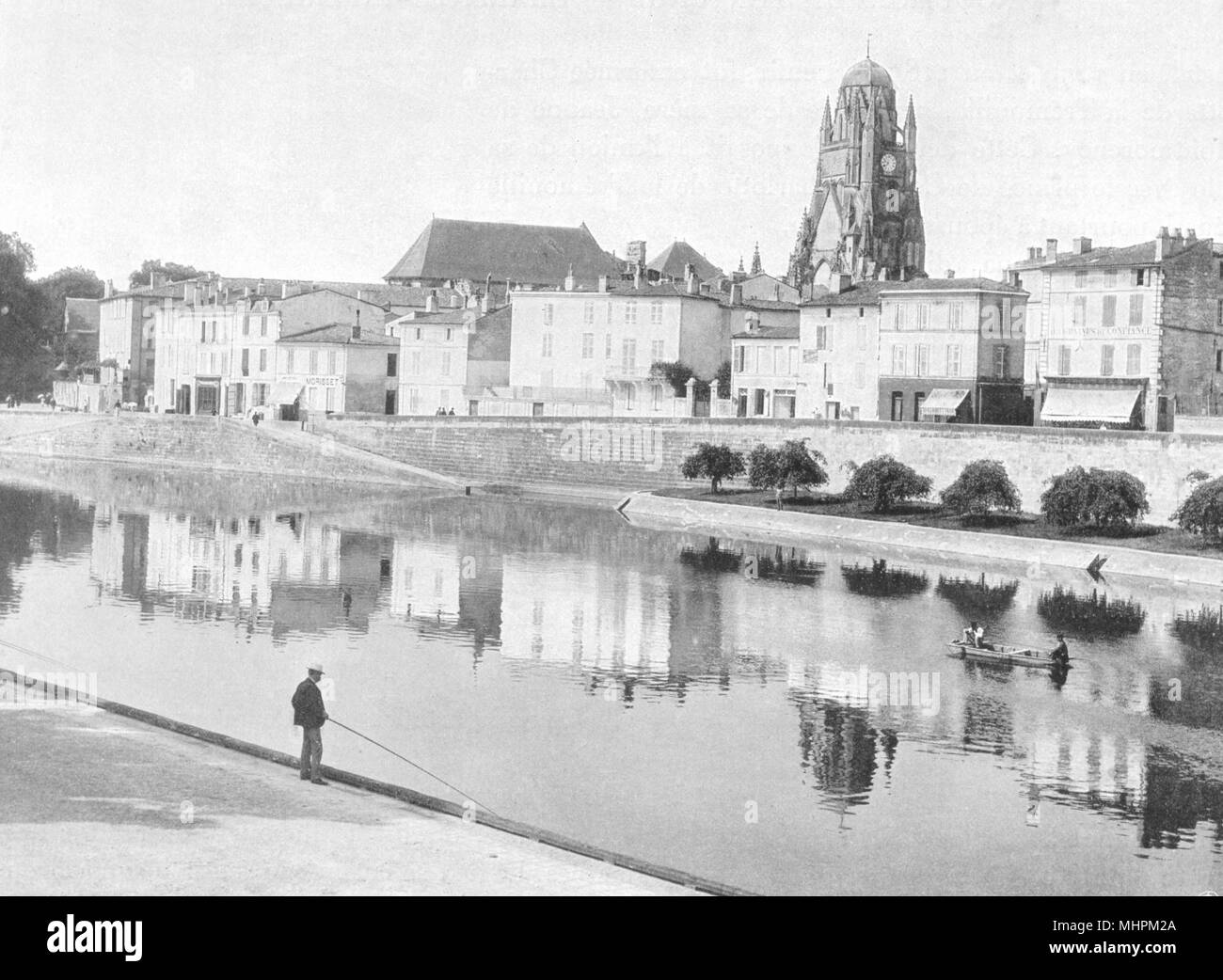 CHARENTE-MARITIME. Saintes-Vue générale 1904 alte antike vintage Bild drucken Stockfoto