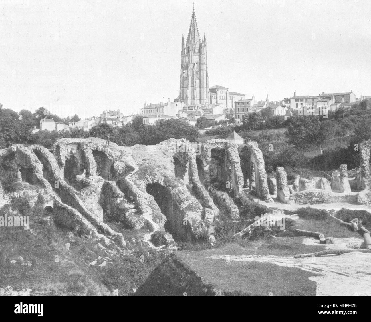 CHARENTE-MARITIME. Saintes-Les Arènes 1904 alte antike vintage Bild drucken Stockfoto