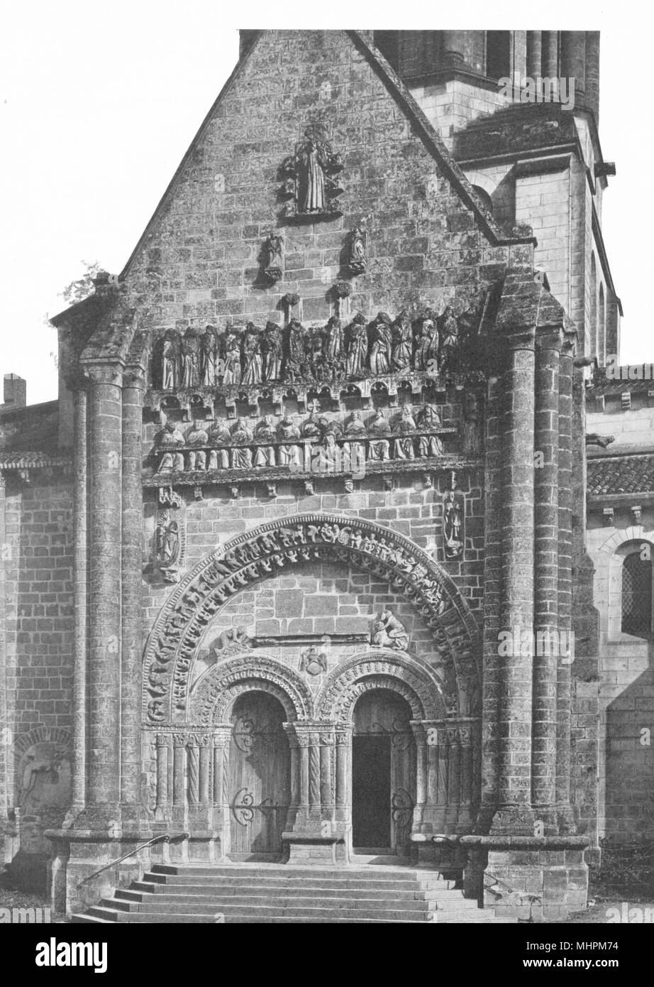 VENDÉE. Vouvant-Église 1904 alte antike vintage Bild drucken Stockfoto