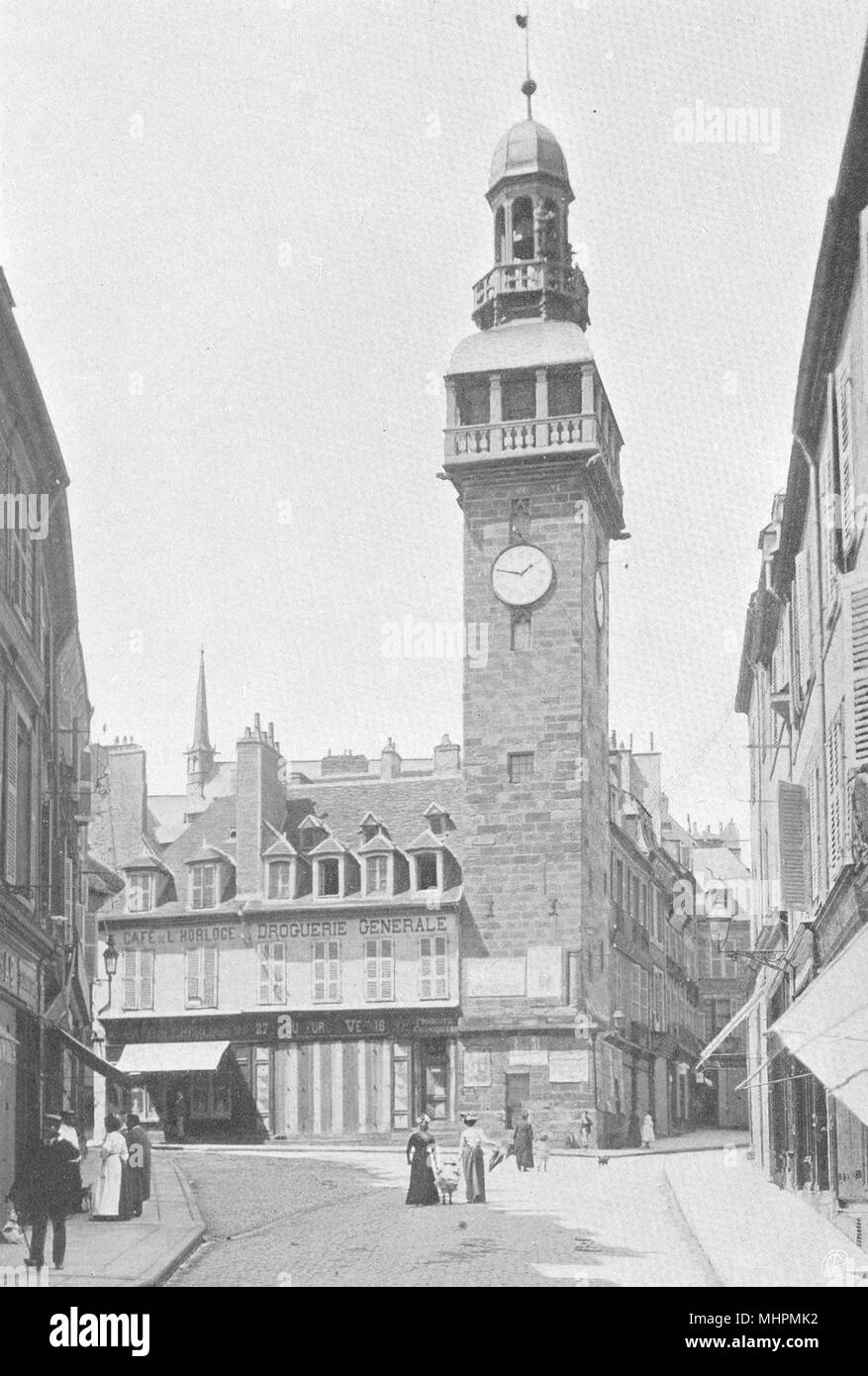 ALLIER. Moulins-Le beffroi 1905 alte antike vintage Bild drucken Stockfoto