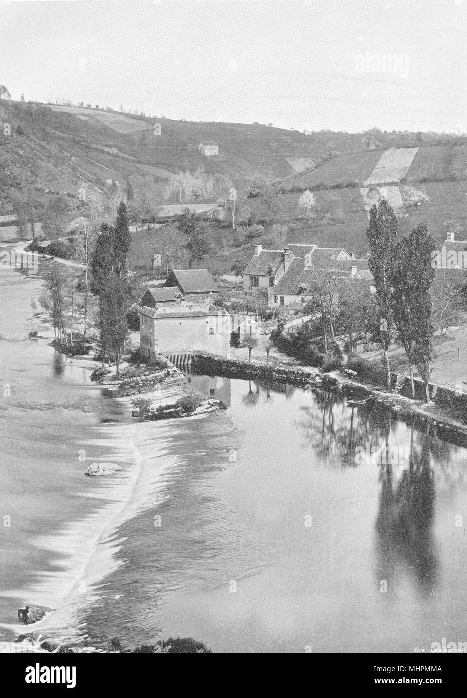 INDRE. Bords de la Creuse - Moulin de Gargilesse 1905 alte antike Bild drucken Stockfoto