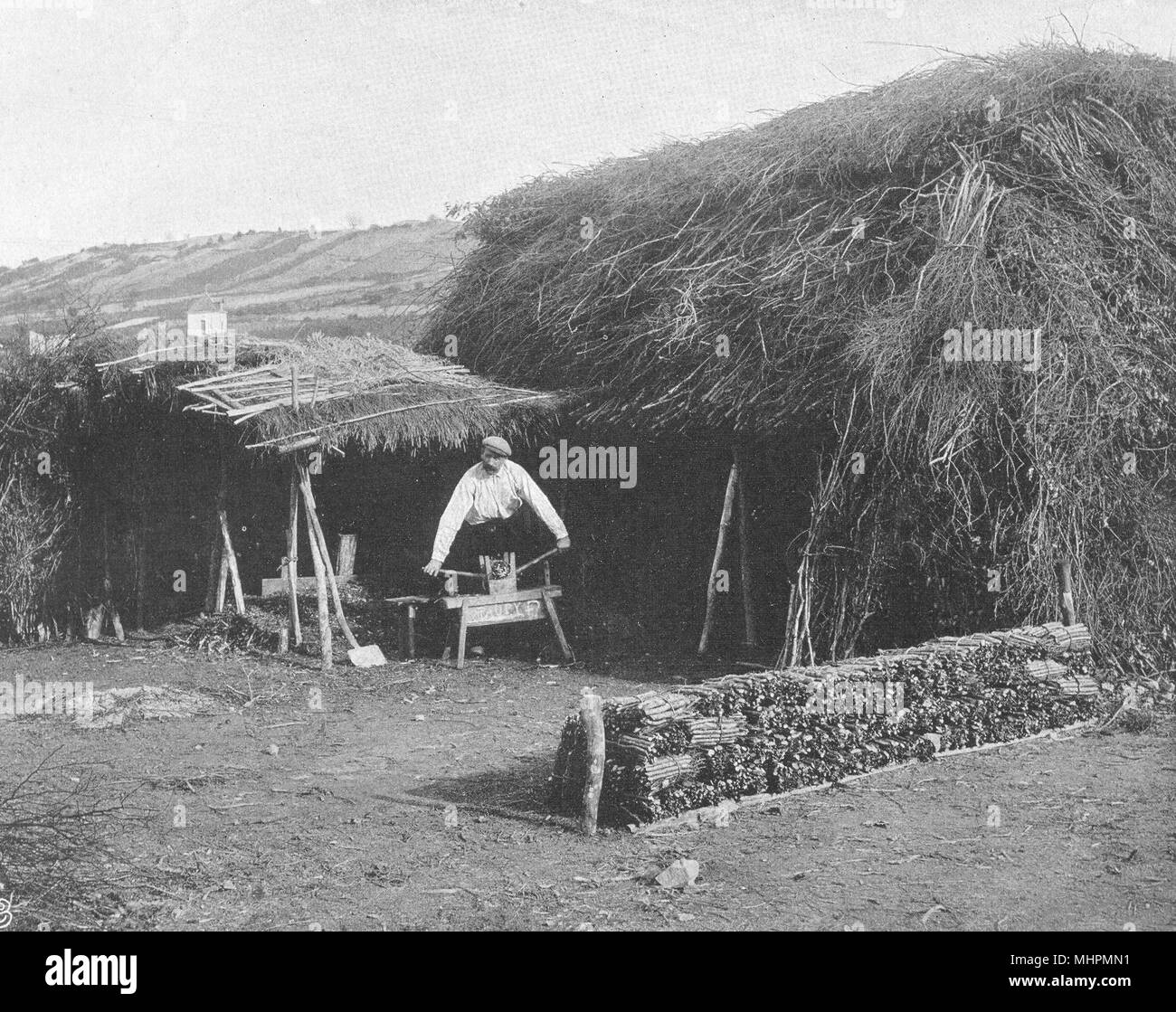 YONNE. Vermenton - Herstellung des margotins 1905 alte antike Bild drucken Stockfoto