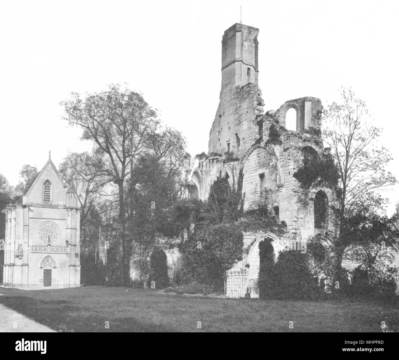 OISE. L'Abbaye de Chaâlis 1902 alte antike vintage Bild drucken Stockfoto