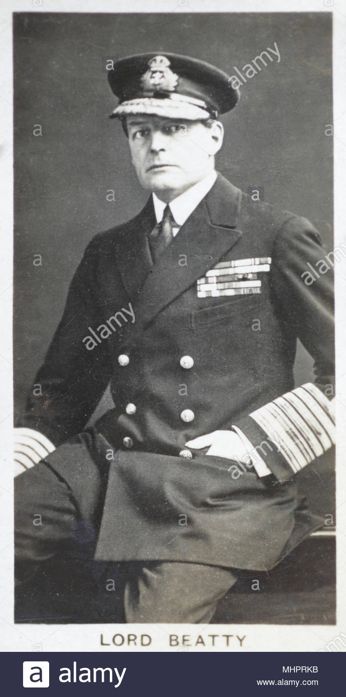 Sir David Beatty, Admiral der Flotte, Earl Beatty 1871 - 1936, war ein British Naval Commander, Porträt 1920 s Stockfoto