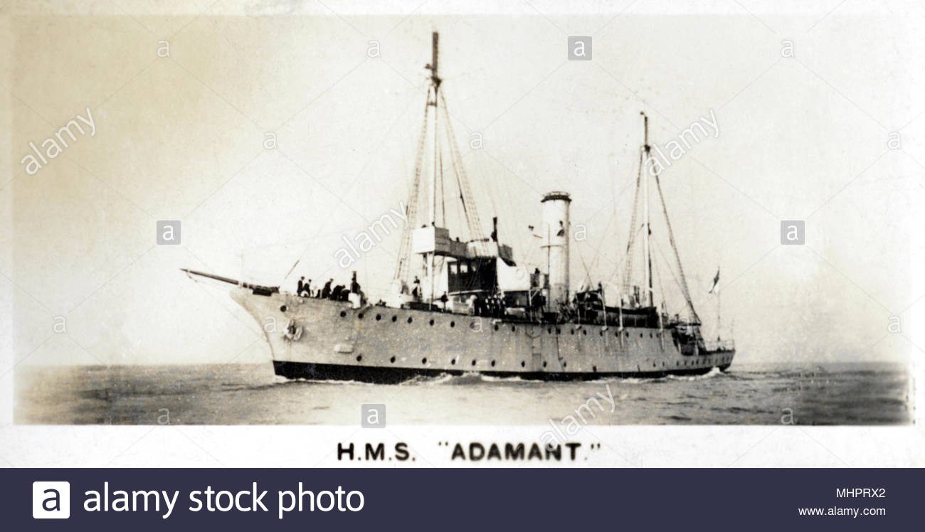H.M.S. Adamant, ein U-Boot depot Schiff im Jahr 1911 gestartet Stockfoto