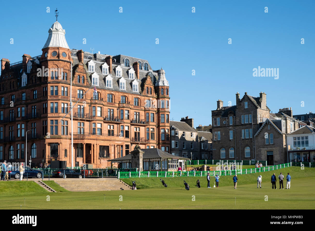 Hamilton Grand Luxury Apartment Gebäude neben Old Course in St Andrews, Fife, Schottland, Großbritannien. Stockfoto