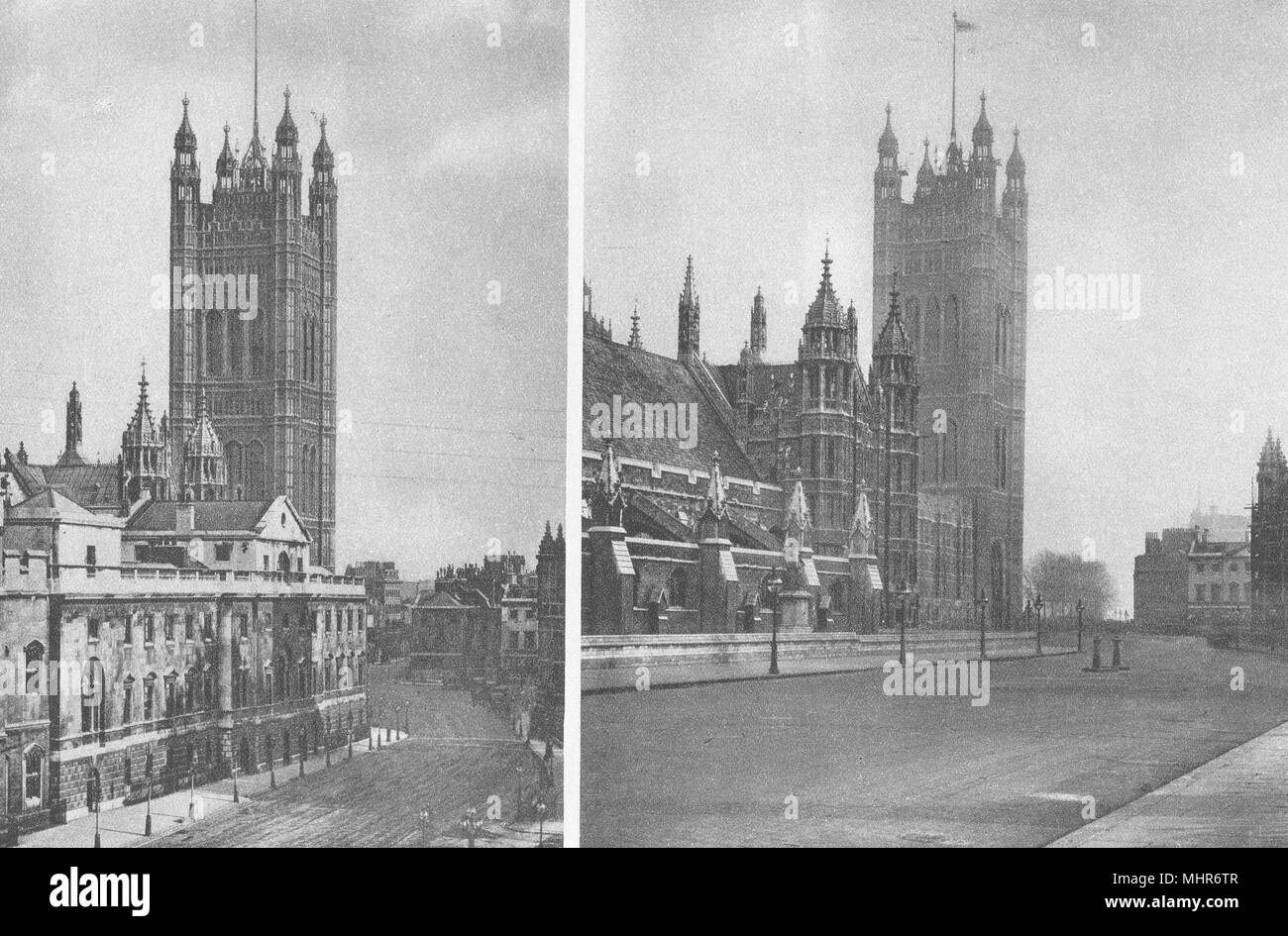 LONDON. Alte Gerichte in Westminster & Website - Tag drucken 1926 wird angezeigt Stockfoto