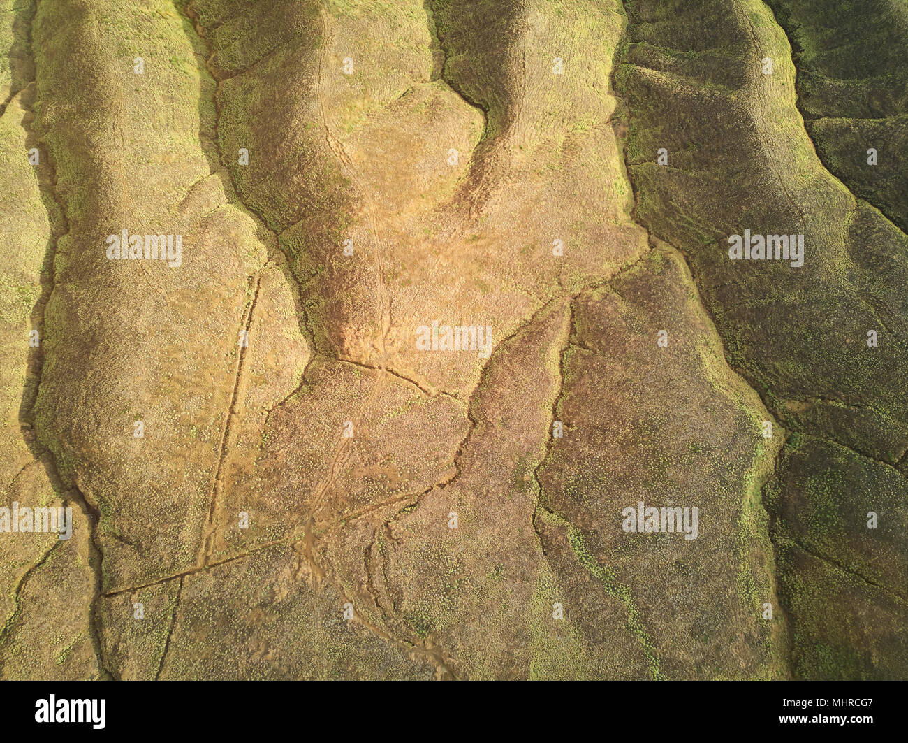 Abstrakte land Hintergrund Antenne drone oben anzeigen Stockfoto