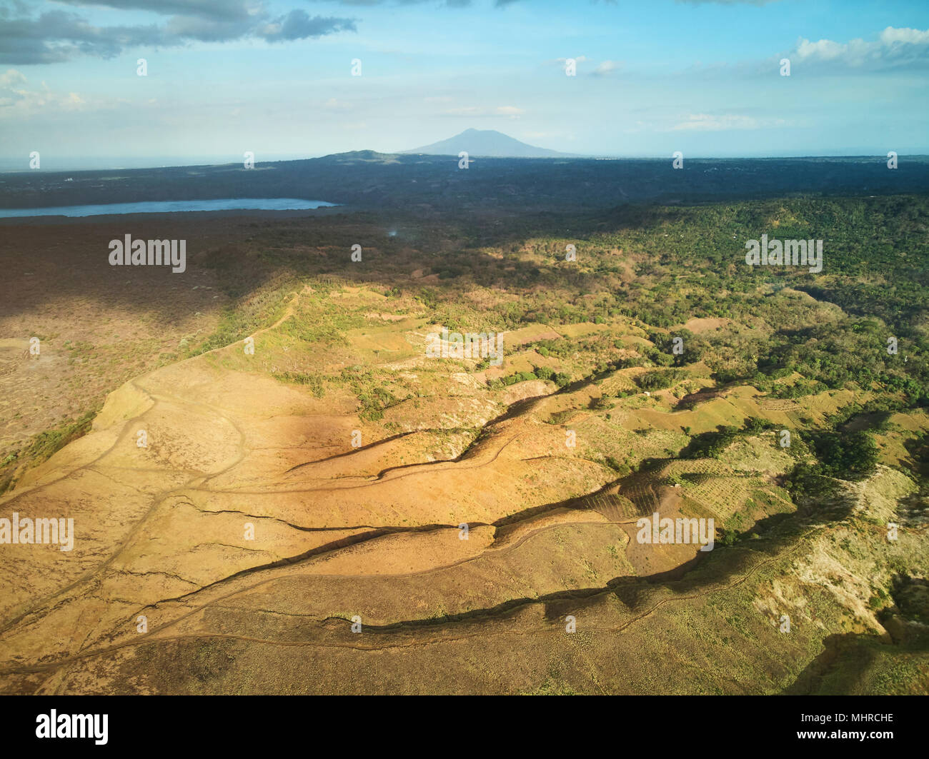 Landschaft von Mittelamerika Land Antenne drone oben anzeigen Stockfoto