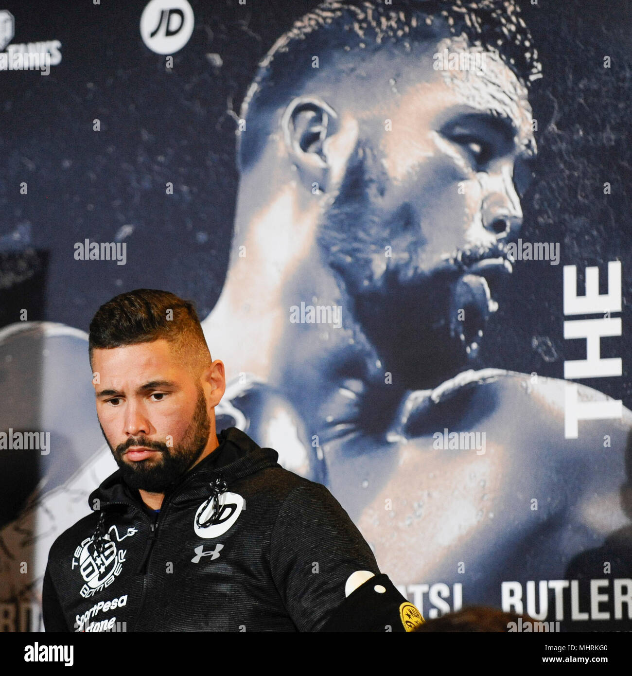 London, Großbritannien. 3. Mai 2018. Tony Bellew bei einer Pressekonferenz für die Tony Bellew v David Haye heavyweight rematch im Park Plaza Hotel in Westminster. Der Kampf findet im O2 in London am 5. Mai 2018. Credit: Stephen Chung/Alamy leben Nachrichten Stockfoto