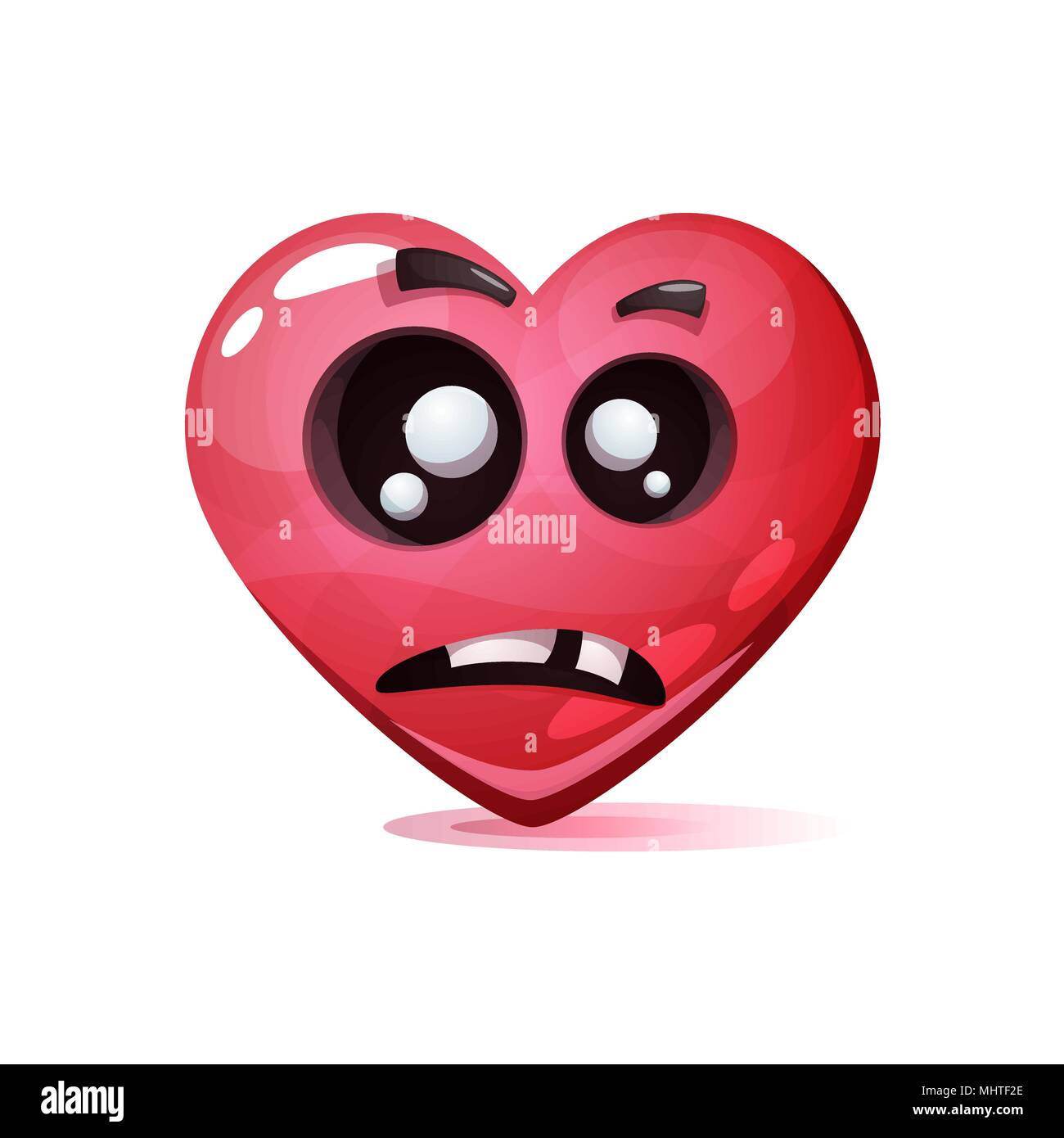 Zeichentrickfigur Herz Tote Liebe Smiley Stock Vektorgrafik Alamy