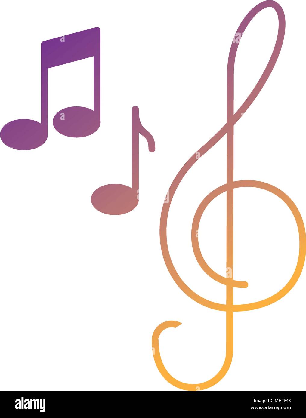 Noten isolierte Symbol Stock Vektor