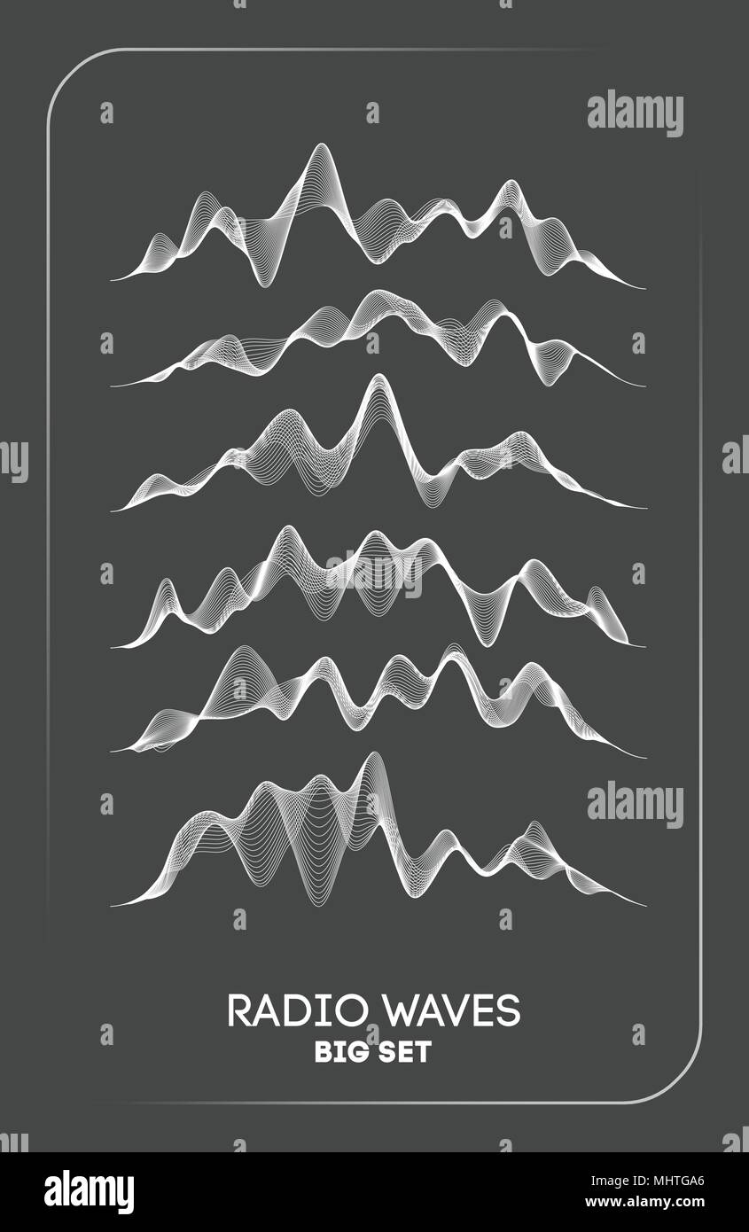 Radiowellen Vektor. Radio Frequency Identification. Bei der drahtlosen Kommunikation. Schallwellen abstract Vector Illustration Stock Vektor