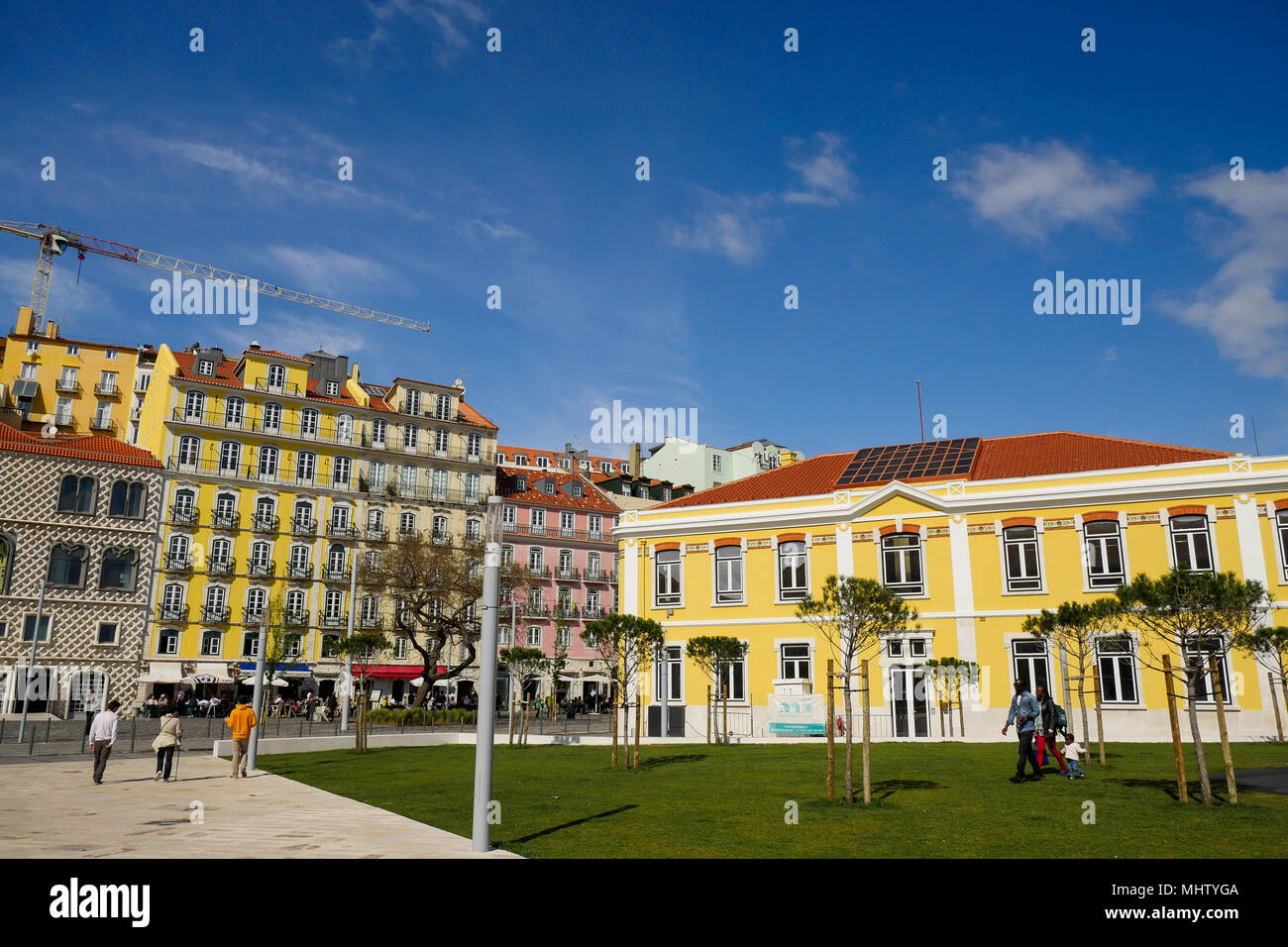 Handel Platz Praça de Comércio, Lissabon, Portugal Stockfoto