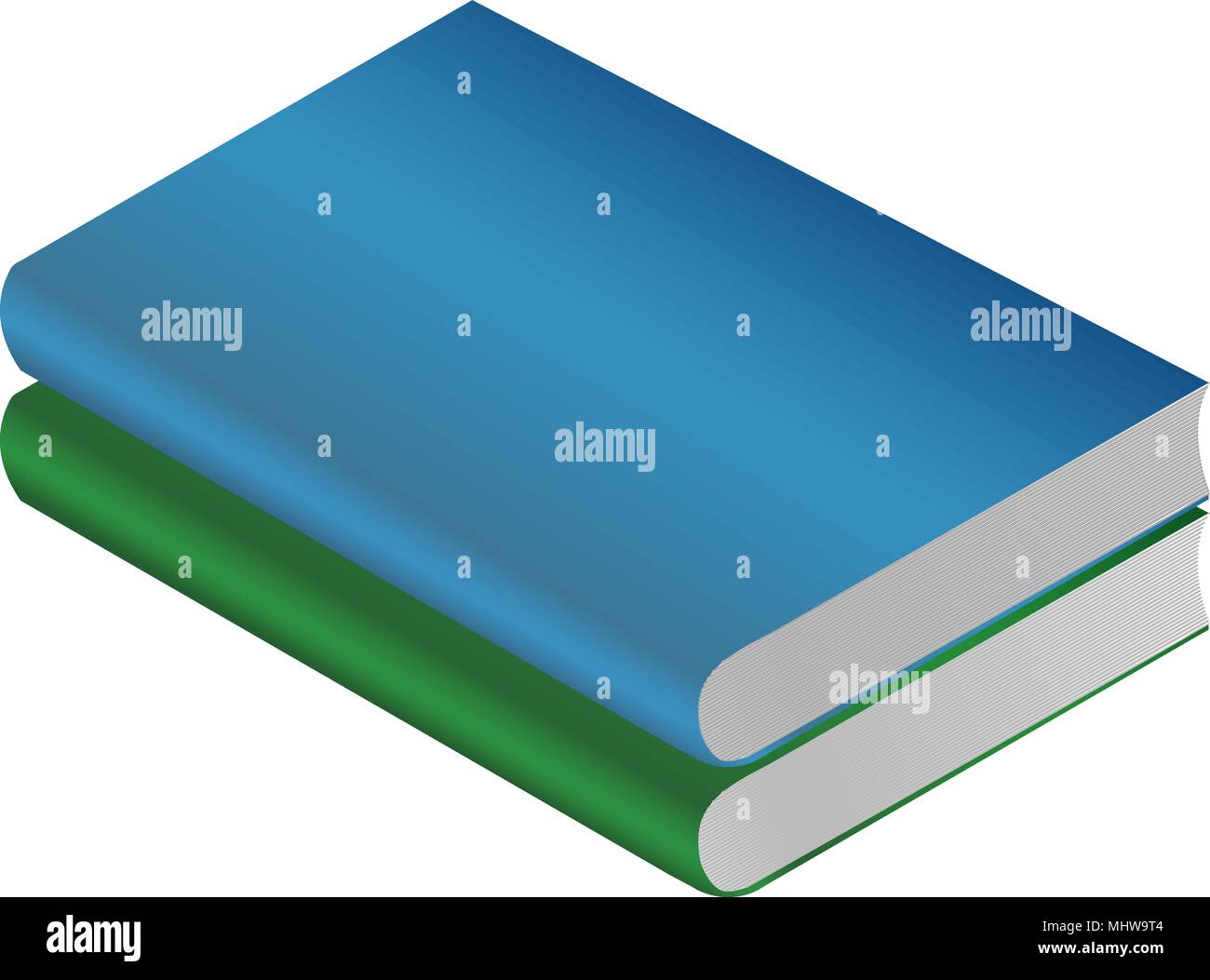 Buchen Sie Grün auf weißem Hintergrund Vektor-illustration isoliert. Stock Vektor