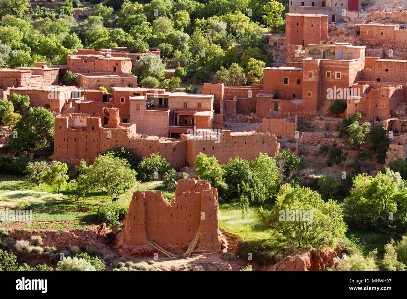 Ounila Tal, Marokko; Berber Dorf Tourassine Stockfoto