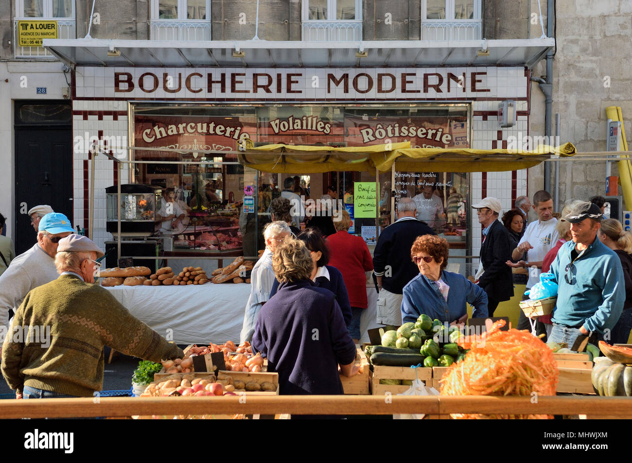 Traditionelle Metzger, Rochefort, Frankreich Stockfoto