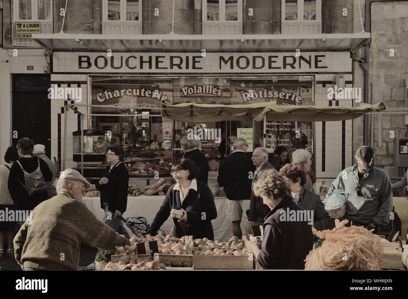 Traditionelle Metzger, Rochefort, Frankreich Stockfoto