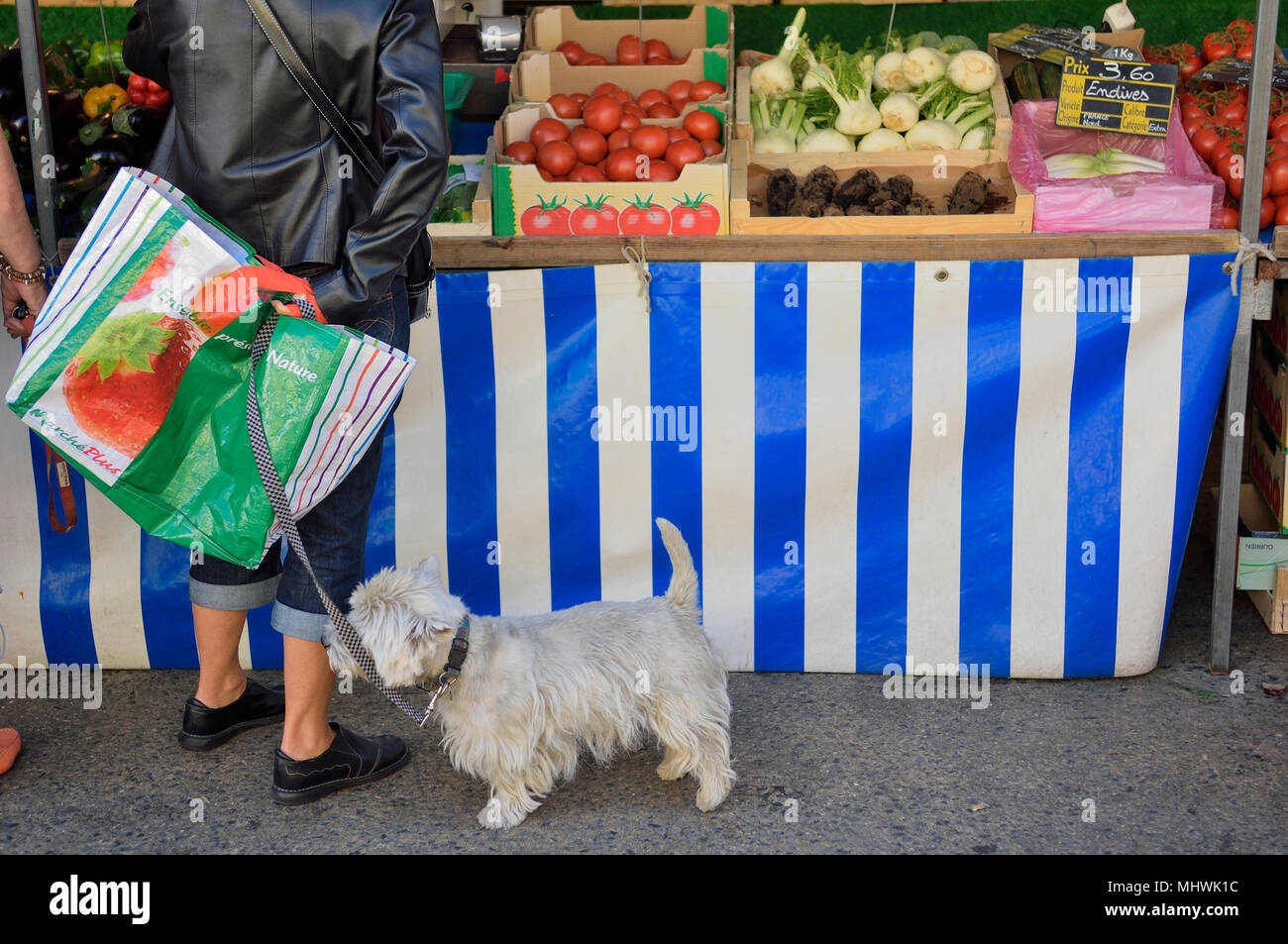 Markt Tag, LA ROCHELLE, Charente-Maritime Abteilung., Frankreich Stockfoto