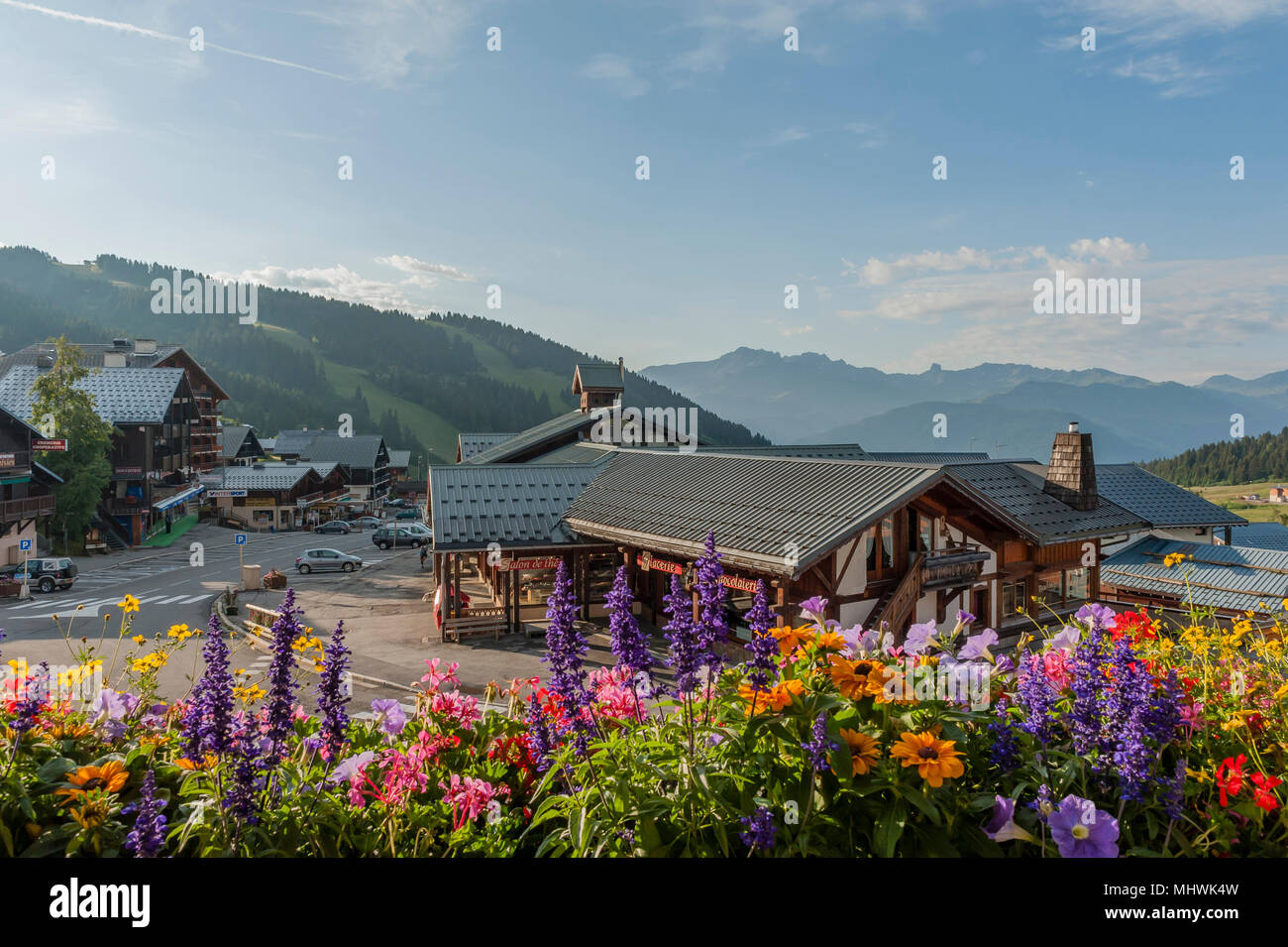 Les Saisies, Savoie Departement von Frankreich. Stockfoto