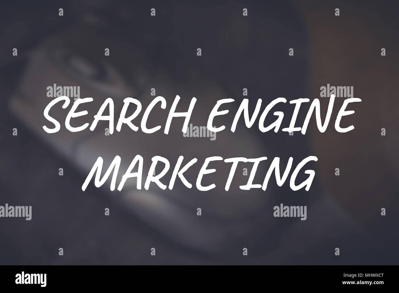 Search Engine marketing Wort mit Unschärfe business Hintergrund Stockfoto