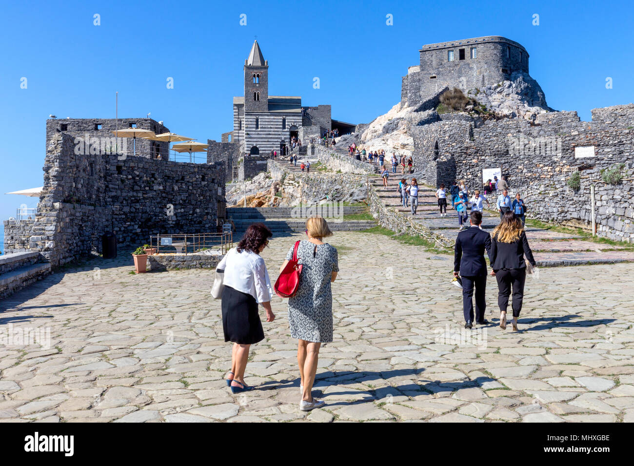 Kirche St. Peter, Portovenere, La Spezia, Ligurien, Italien Stockfoto