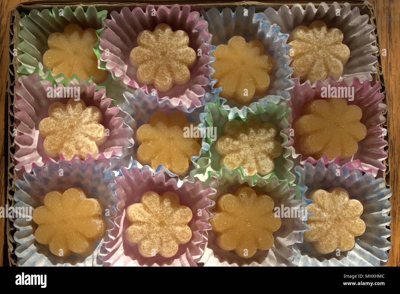 Hausgemachte Maple Sugar Flower Bonbons Stockfoto