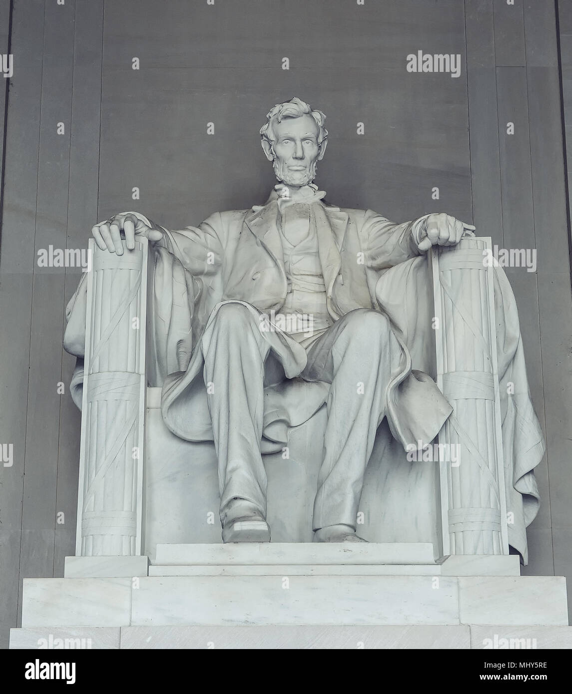 Abraham Lincoln Statue im Lincoln Memorial in Washington, D.C. Stockfoto