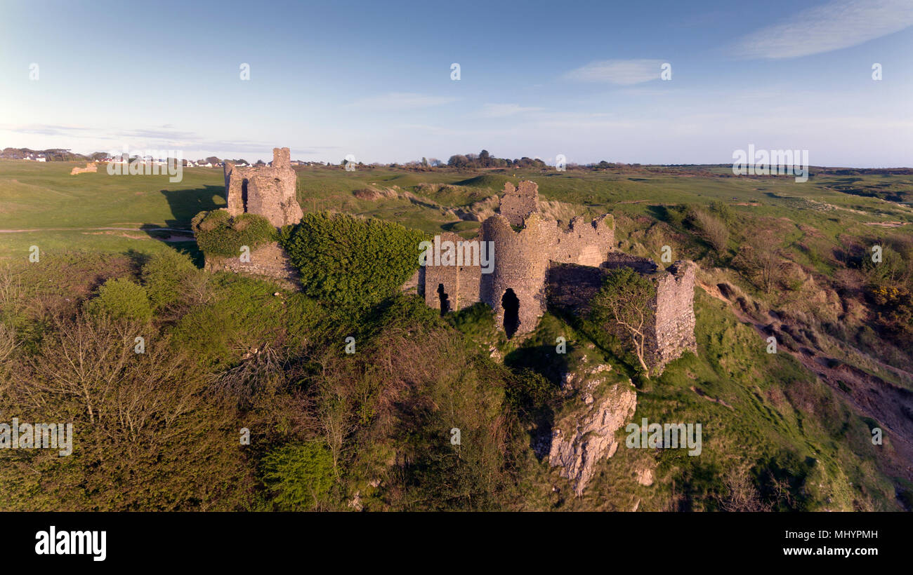 Pennard schloss Gower Stockfoto