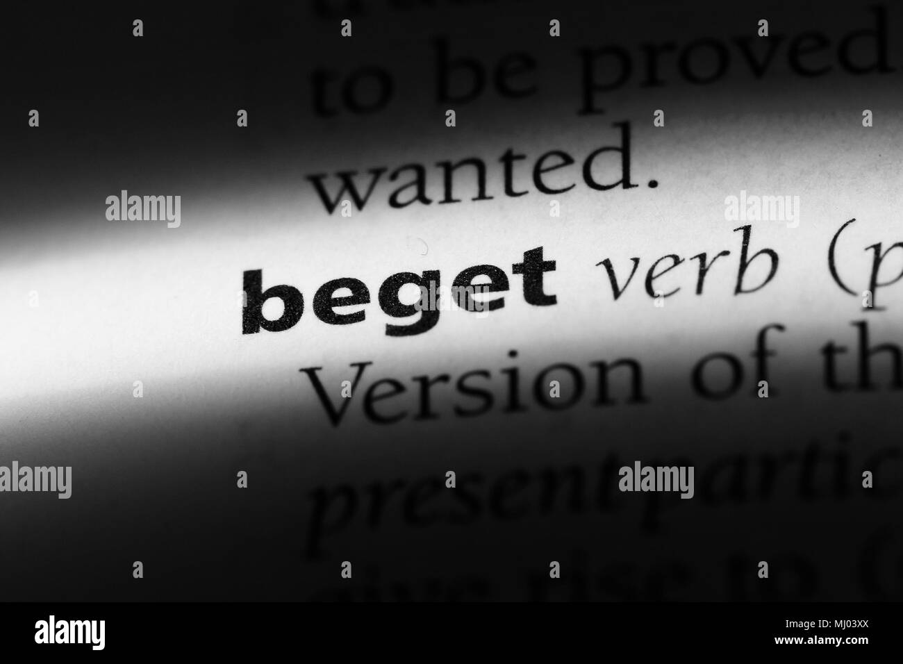 Zeugen Wort in einem Wörterbuch. Zeugen Konzept. Stockfoto