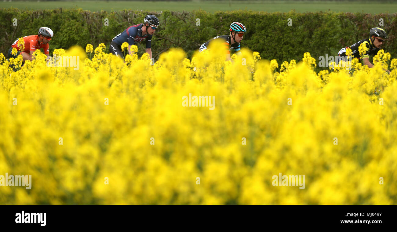 Allgemeine Ansicht des Rennens in der Männer Rennen bei Tag 1 der Tour de Yorkshire von Beverley zu Doncaster. Stockfoto