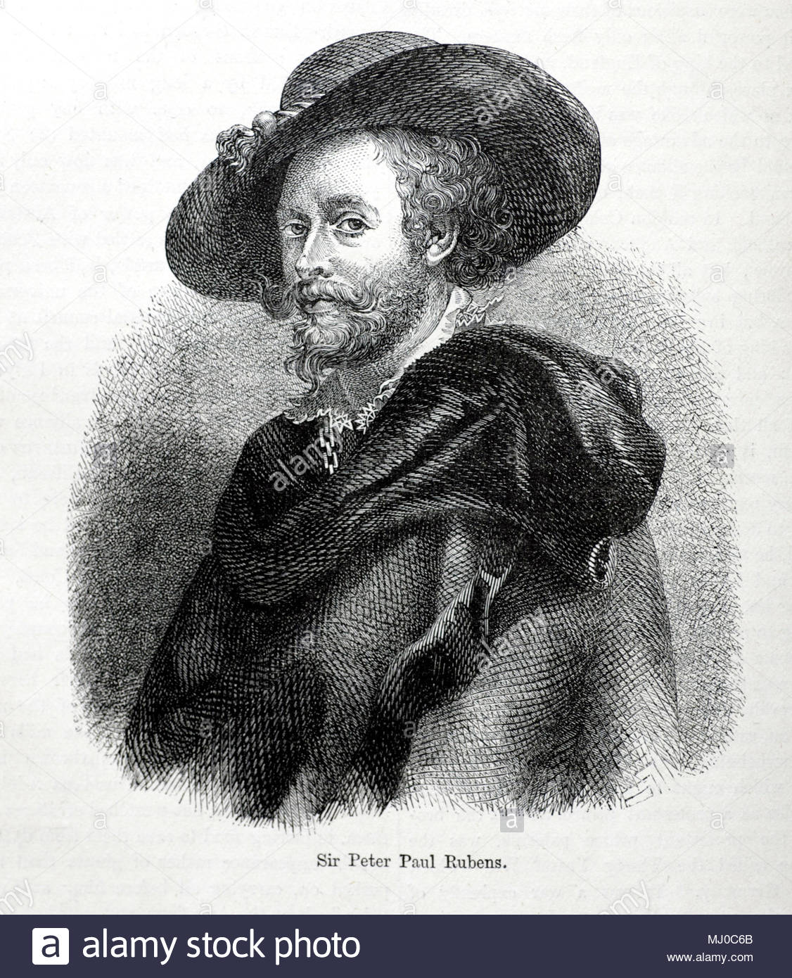 Sir Peter Paul Rubens, 1577-1640 war eine flämische Künstler, antike Darstellung von ca. 1880 Stockfoto