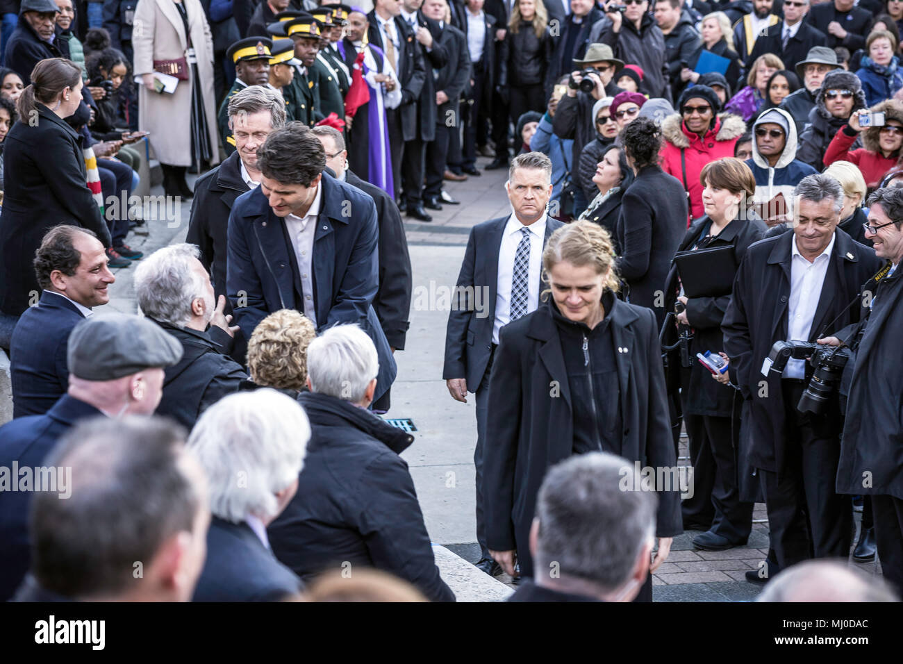 Trauer vigil, Van angriff TorontoStrong, Premierminister Justin Trudeau, Governor General Julie Payette, Premier Kathleen Wynne, Bürgermeister John Tory, Toronto, Stockfoto