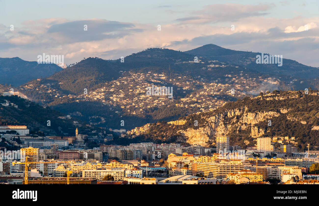 Ligurische Alpen in Nizza, Côte d'Azur - Frankreich Stockfoto