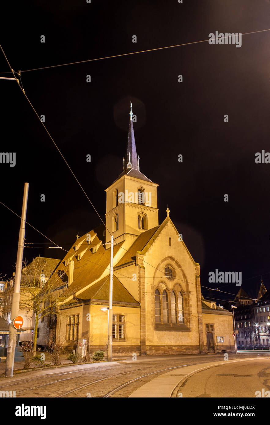 Sankt Nikolaus Kirche in Straßburg, Elsass, Frankreich Stockfoto