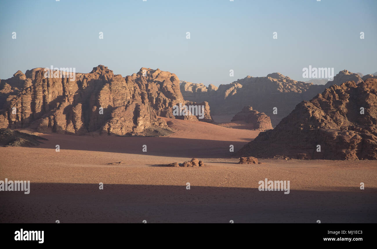 Landschaft im Wadi Rum (Jordanien) Stockfoto