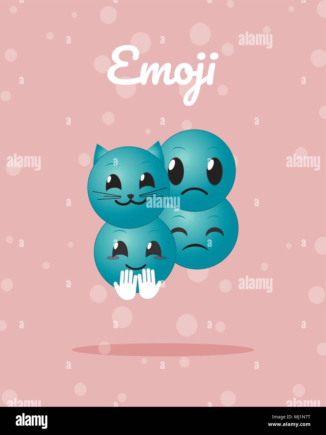 Cute emojis Cartoons Stock Vektor