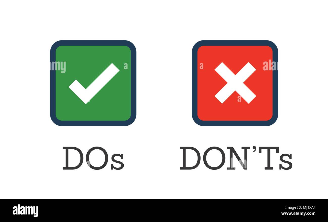 Tun und oder Gute und Schlechte Symbole w Positive und Negative Symbole Stock Vektor