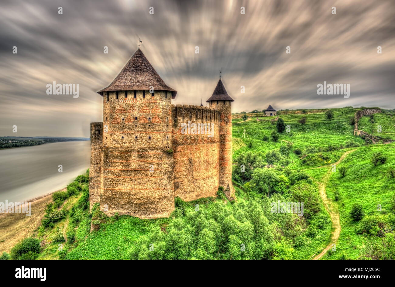 Khotyn Festung, in der Ukraine. HDR-Bild Stockfoto