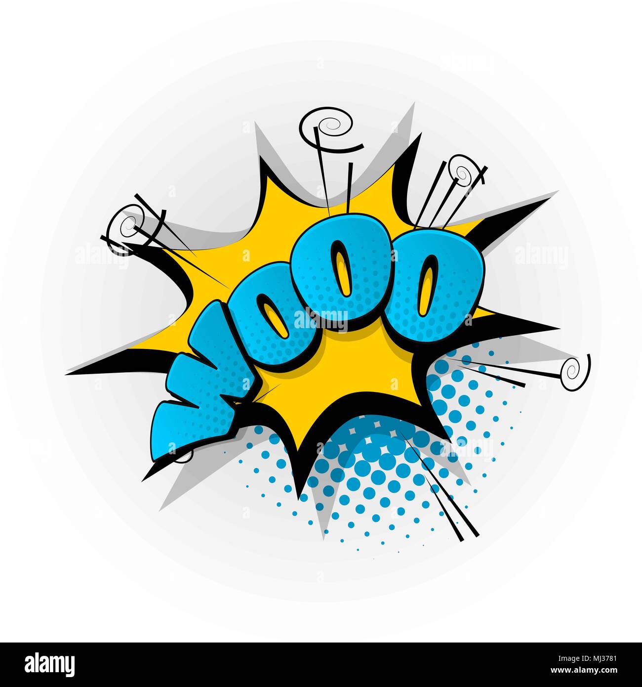 Woo, buh Comic Text Pop Art Stock Vektor