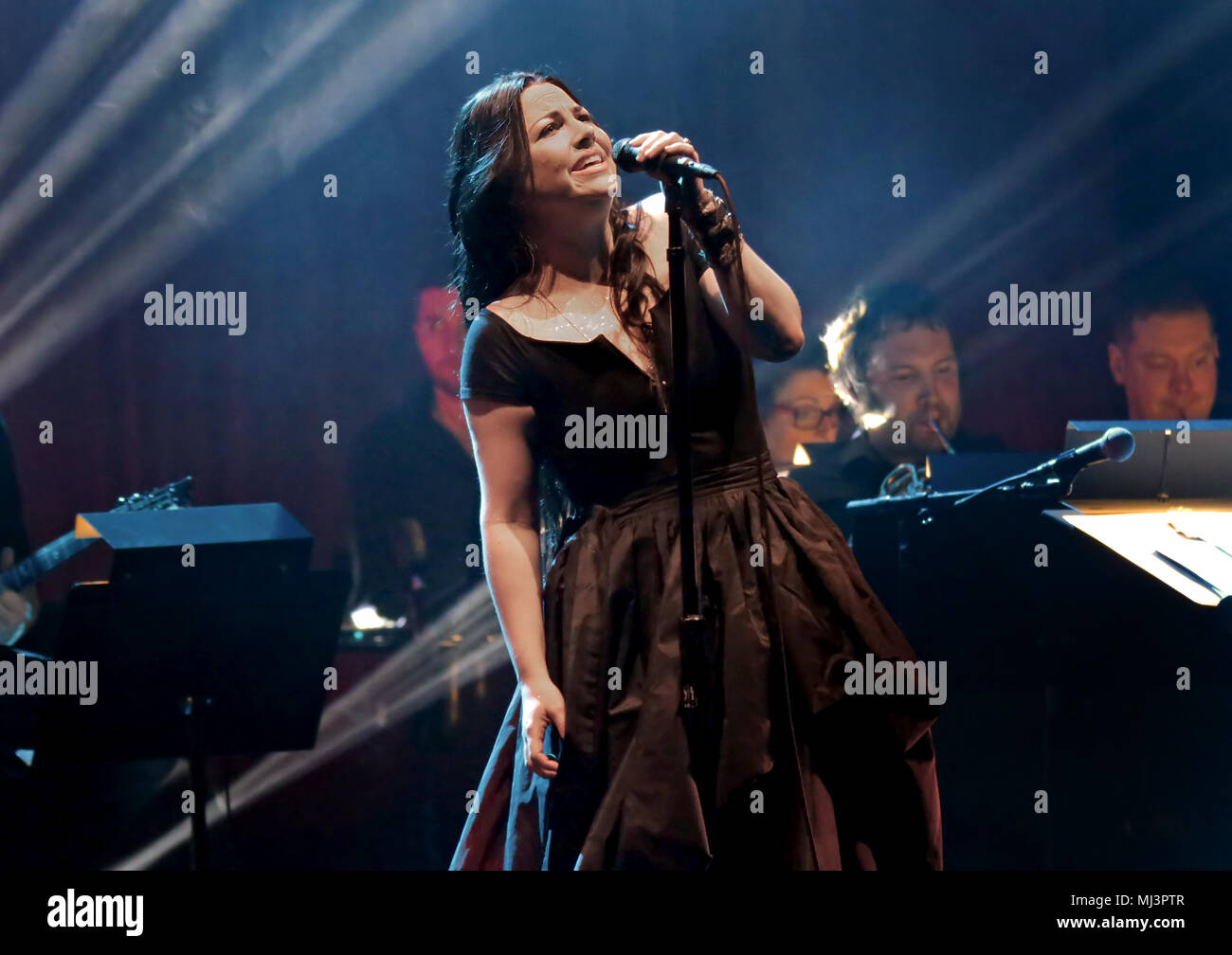 Evanescence live in Konzert in Manchester O2 Apollo bietet: Evanescence Amy Lee Wo: Manchester, Großbritannien Wann: 02 Apr 2018 Credit: Sakura/WENN.com Stockfoto