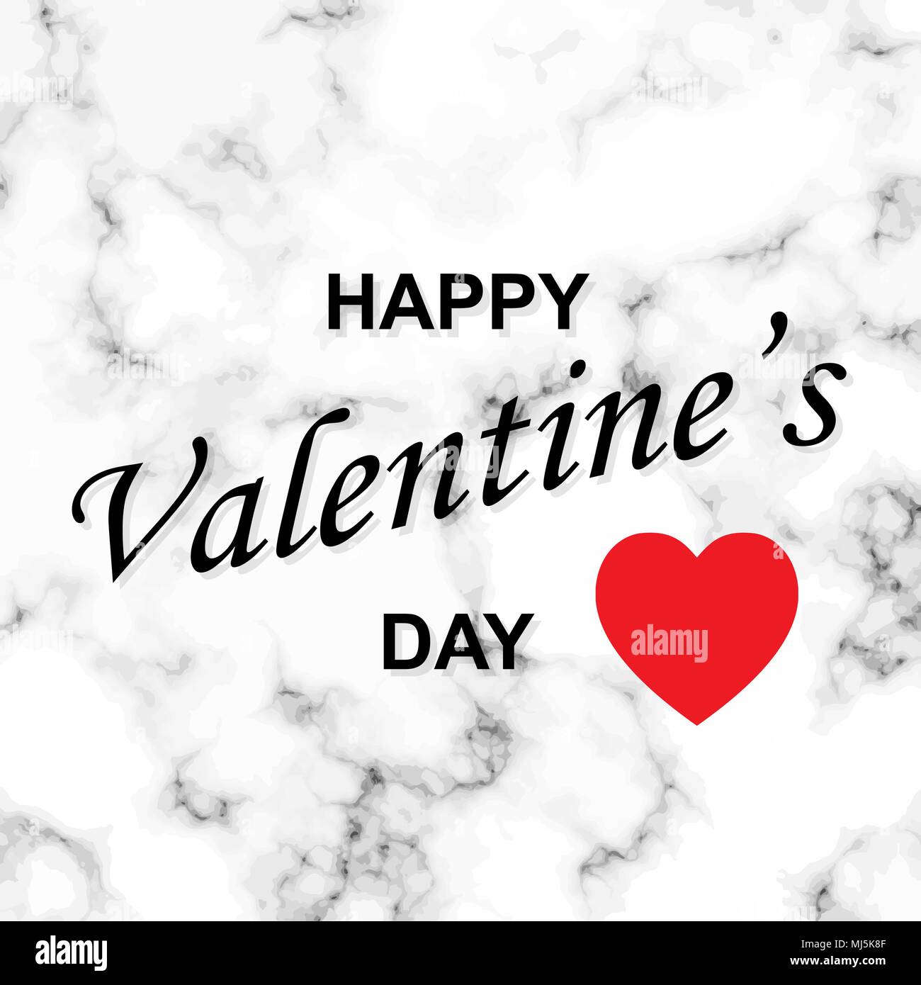 Happy Valentines Tag Hintergrund mit Marmor Textur Stock Vektor