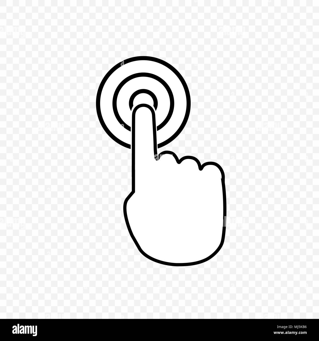 Maus Hand Cursor Vektor Icon Stock Vektor