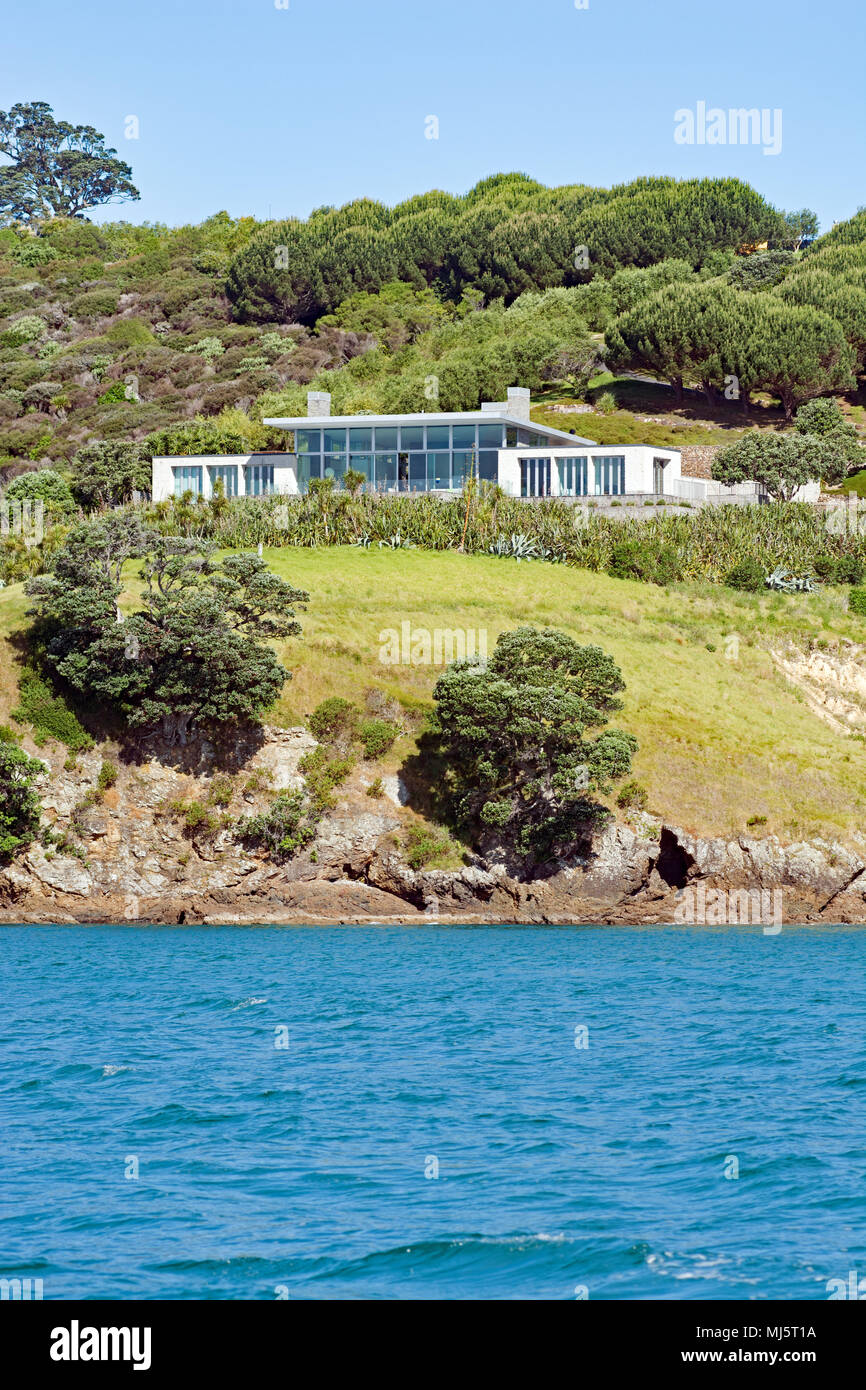 Villen von Waiheke Island Stockfoto