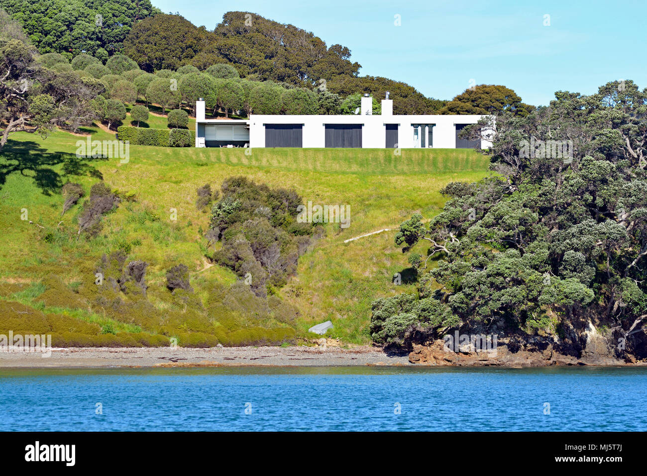 Villen von Waiheke Island Stockfoto