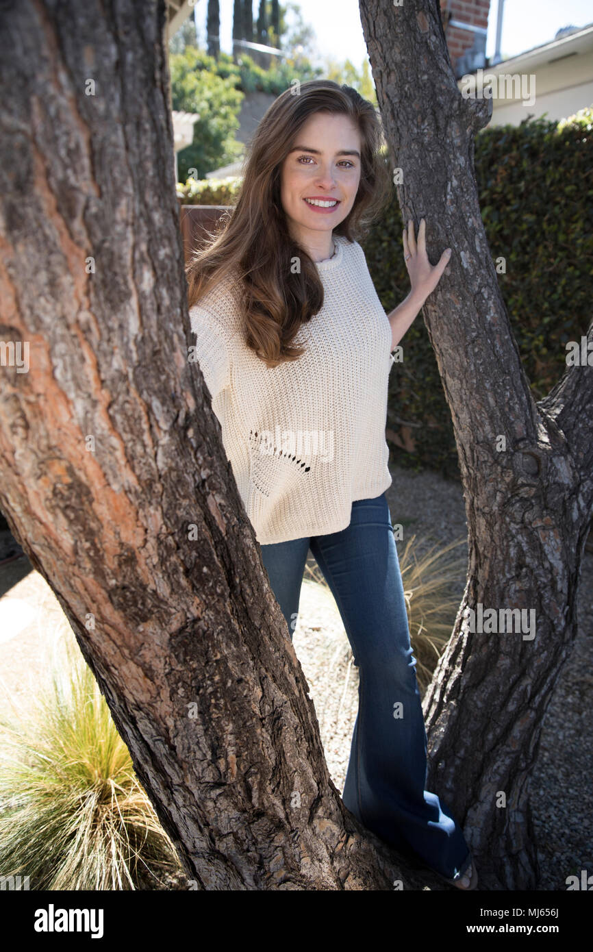 Rachel Shenton Posen für ein Portrait in Los Angeles Kalifornien Stockfoto