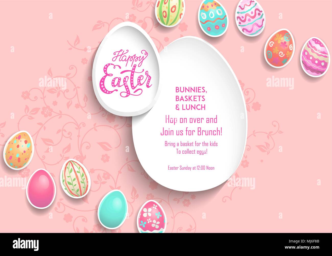 Vorlage poster Eier Farbe Stock Vektor