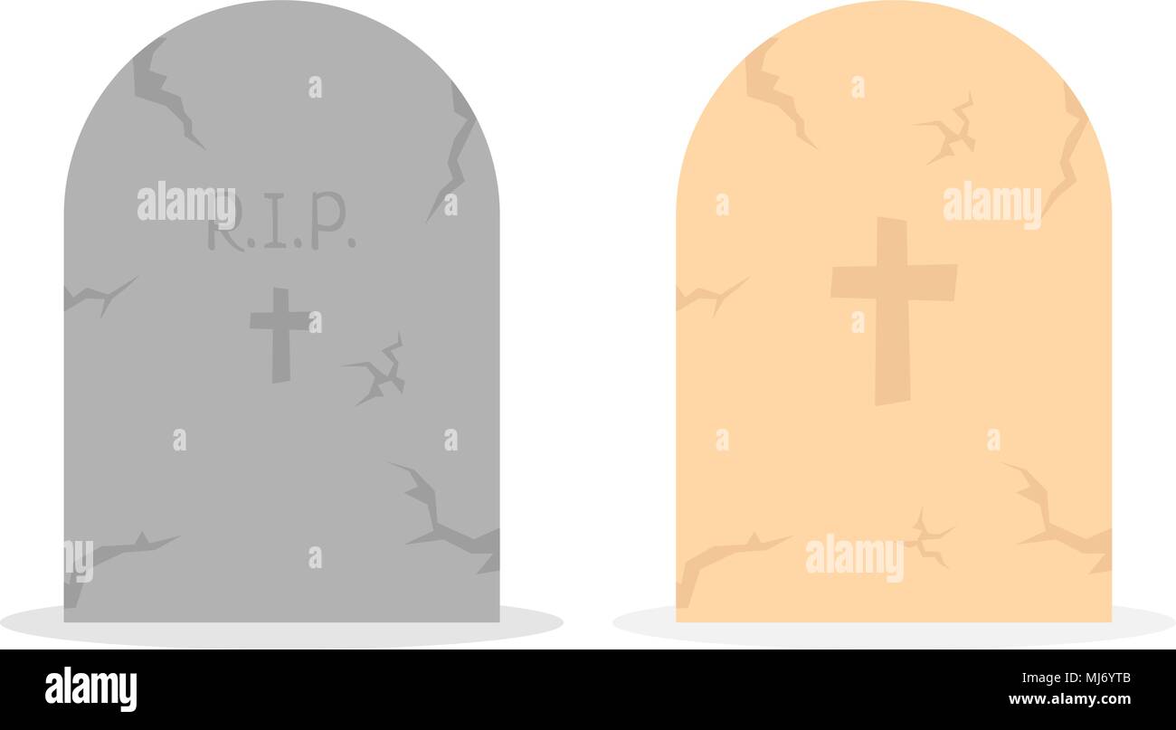 Zwei einfache tombstone Symbol Stock Vektor