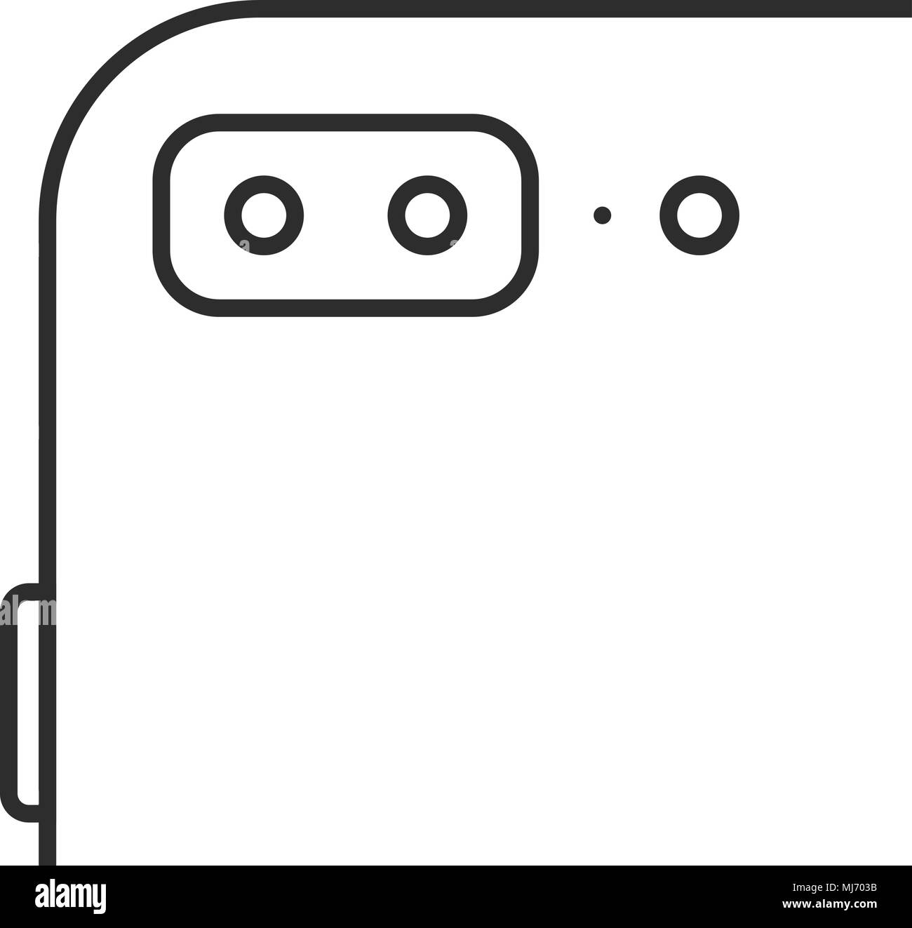 Schwarze dünne Linie apple iphone Symbol Stock Vektor
