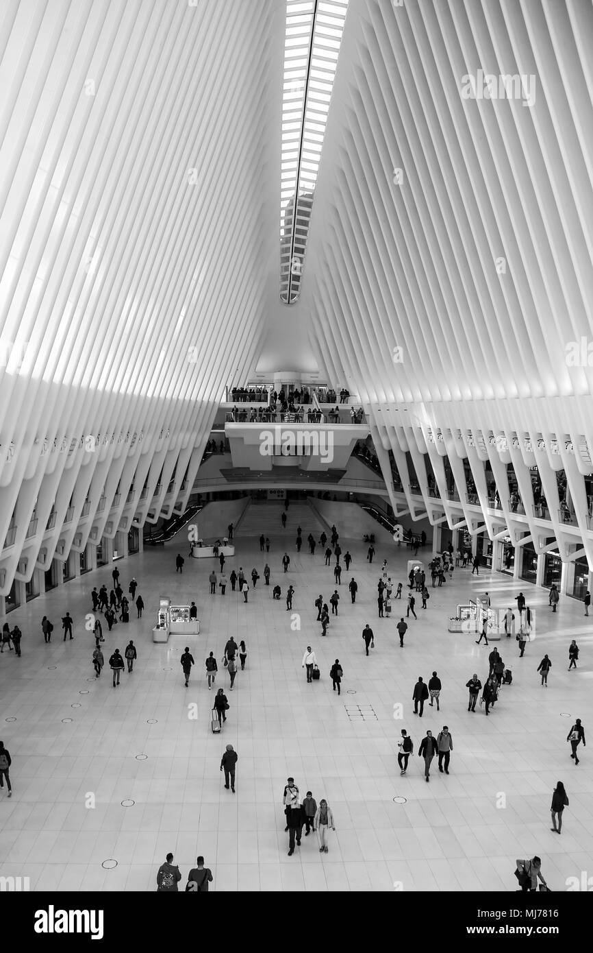 Innenraum des WTC Station Stockfoto